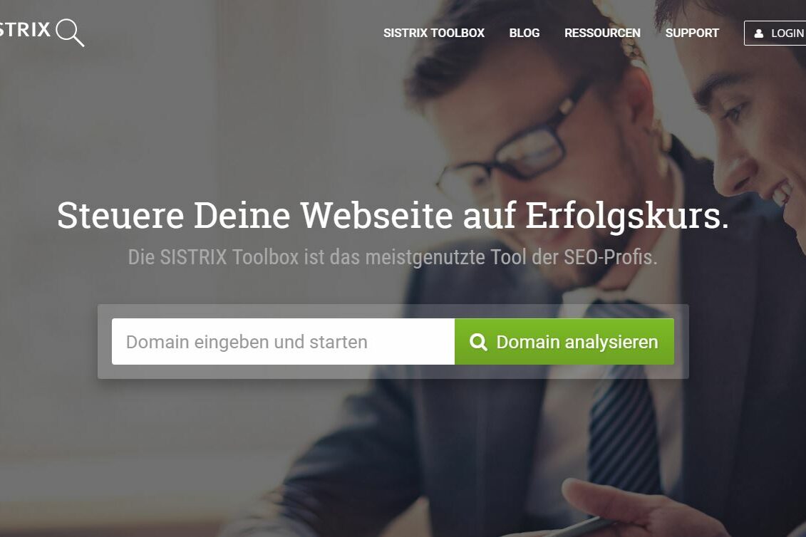 Quelle: Screenshot von der Sistrix Startseite