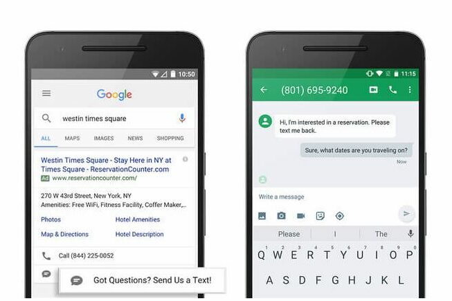 Google Adwords goes SMS!